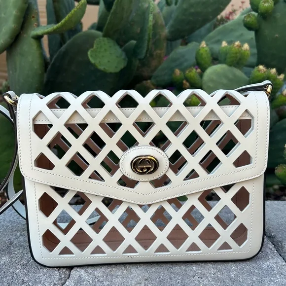 Gucci Traforata Flap Crossbody Bag - Picture 8 of 10